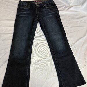 Tulip Anchor Blue Skinny Boot Jeans Juniors 7R Dark Wash Stretch